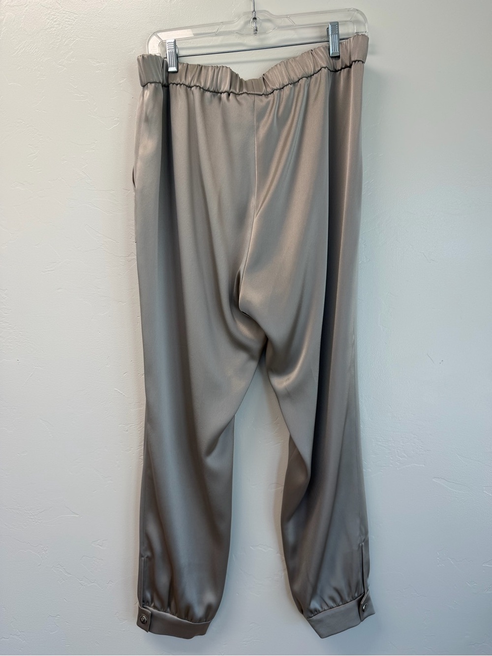 Polo Ralph Lauren Relaxed Satin in Light Grey Pants Jogger Size L - Picture 5 of 14
